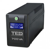 Retelistica - UPS NOU TED Electric 700VA / 400W Line Interactive, 2 iesiri schuko, Display LCD, Servere & Retelistica Retelistica