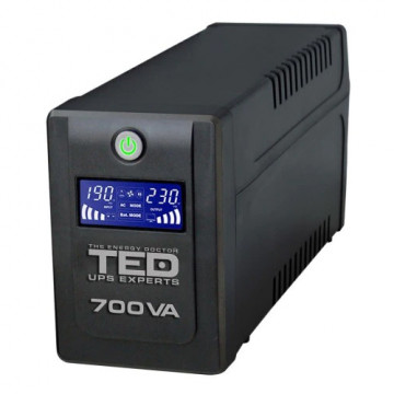 UPS NOU TED Electric 700VA / 400W Line Interactive, 2 iesiri schuko, Display LCD Retelistica 1