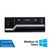 Calculator Acer Veriton X4630G SFF, Intel Celeron G1840 2.80GHz, 4GB DDR3, 500GB SATA, DVD-ROM + Windows 10 Home, Refurbished Calculatoare Refurbished