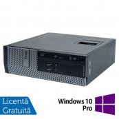 Calculator DELL 3010 SFF, Intel Core i3-3220 3.30GHz, 4GB DDR3, 250GB SATA, DVD-ROM + Windows 10 Pro, Refurbished Calculatoare Refurbished