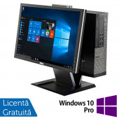 Calculatoare All In One - All in One Refurbished DELL 7010 SFF + Monitor 22 Inch, Intel Core i5-3470 3.20GHz, 8GB DDR3, 240GB SSD, DVD-RW + Windows 10 Pro, Calculatoare Calculatoare All In One