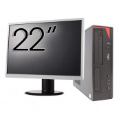 Pachet Calculator Fujitsu E420 Desktop, Intel Core i5-4460 3.20GHz, 8GB DDR3, 500GB SATA, DVD-RW + Monitor 22 Inch, Second Hand Pachet Calculator + Monitor