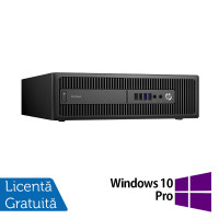 Calculator Refurbished HP Prodesk 600 G2 SFF, Intel Core i3-6100 3.70GHz, 8GB DDR4, 480GB SSD + Windows 10 Pro