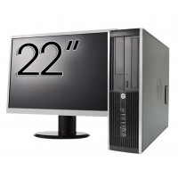 Pachet Calculator HP 8100 SFF, Intel Pentium G6950 2.80GHz, 4GB DDR3, 250GB SATA, DVD-RW + Monitor 22 Inch