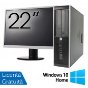 Calculator + Monitor - Pachet Calculator HP 6300 SFF, Intel Core i3-3220 3.30GHz, 4GB DDR3, 500GB SATA, DVD-RW + Monitor 22 Inch + Windows 10 Home, Calculatoare Pachet Calculator + Monitor Calculator + Monitor