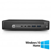 PC Refurbished HP EliteDesk 800 G2 Mini PC, Intel Core i5-6500 3.20-3.60GHz, 8GB DDR4, 256GB SSD + Windows 10 Home Calculatoare Refurbished