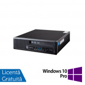 Calculator Refurbished HP EliteDesk 800 G1 USDT, Intel Core i3-4130 3.40GHz, 8GB DDR3, 240GB SSD + Windows 10 Pro Calculatoare Refurbished