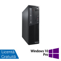Calculator Lenovo Thinkcentre M73 SFF, Intel Core i3-4130 3.40GHz, 4GB DDR3, 500GB SATA + Windows 10 Pro