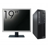 Pachet Calculator Lenovo Thinkcentre M73 SFF, Intel Core i5-4430 3.00GHz, 4GB DDR3, 500GB SATA + Monitor 19 Inch