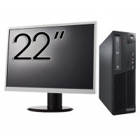 Pachet Calculator Lenovo Thinkcentre M73 SFF, Intel Core i5-4430 3.00GHz, 4GB DDR3, 500GB SATA + Monitor 22 Inch