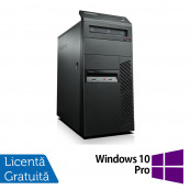 Calculator LENOVO M90 Tower, Intel Core i3-540 3.06 GHz, 4GB DDR3, 500GB SATA, DVD-RW + Windows 10 Pro, Refurbished Calculatoare Refurbished