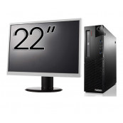 Calculator + Monitor - Pachet Calculator Second Hand Lenovo ThinkCentre M83 SFF, Intel Core i3-4130 3.40GHz, 16GB DDR3, 480GB SSD, DVD-ROM + Monitor 22 Inch, Calculatoare Pachet Calculator + Monitor Calculator + Monitor