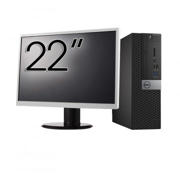 Pachet Calculator Second Hand DELL OptiPlex 5050 SFF, Intel Core i5-6500 3.20GHz, 16GB DDR4, 512GB SSD + Monitor 22 Inch Solutii de lucru pentru acasa sau scoala 1