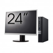 Pachet Calculator Second Hand DELL OptiPlex 7060 Mini PC, Intel Core i5-8500T 2.10 - 3.50GHz, 8GB DDR4, 256GB SSD + Monitor 24 Inch Solutii de lucru pentru acasa sau scoala