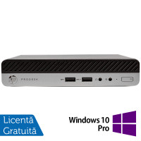 Calculator Refurbished HP ProDesk 400 G3 Mini PC, Intel Core i5-7500T 2.70-3.30GHz, 16GB DDR4, 480GB SSD + Windows 10 Pro