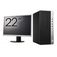 Pachet Calculator Second Hand HP ProDesk 600 G4 Tower, Intel Core i5-8500 3.00GHz, 8GB DDR4, 256GB SSD + Monitor 22 Inch