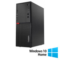 Calculator Refurbished LENOVO M710T Tower, Intel Core i3-6100 3.70GHz, 8GB DDR4, 128GB SSD, DVD-ROM + Windows 10 Home