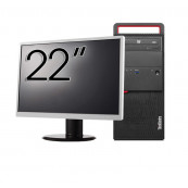 Pachet Calculator Second Hand LENOVO M800 Tower, Intel Core i3-6100 3.70GHz, 8GB DDR4, 500GB HDD, DVD-ROM + Monitor 22 Inch Solutii de lucru pentru acasa sau scoala