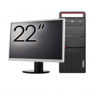 Pachet Calculator Second Hand LENOVO M800 Tower, Intel Core i3-6100 3.70GHz, 8GB DDR4, 500GB HDD, DVD-ROM + Monitor 22 Inch