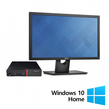 Pachet Calculator Refurbished Lenovo ThinkCentre M700 Mini PC, Intel Core i5-6400T 2.20 - 2.80GHz, 8GB DDR4, 256GB SSD + Monitor 22 Inch + Windows 10 Home Pachet Calculator + Monitor 1