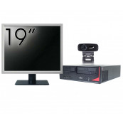 Solutii de lucru pentru acasa sau scoala - Pachet Calculator Fujitsu E410, Intel Core i3-3220 3.30GHz, 4GB DDR3, 500GB SATA + Monitor 19 Inch + Webcam + Tastatura si Mouse, Calculatoare Solutii de lucru pentru acasa sau scoala