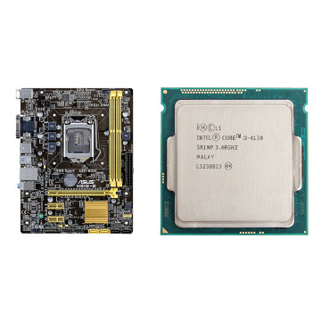 Placa de baza Asus H81M-E, Socket 1150, mATX, Shield, Cooler + Procesor Intel Core i3-4130 3.40GHz, 3 MB Cache, Second Hand Componente PC Second Hand 1