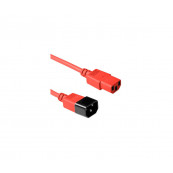 Cablu prelungitor de alimentare PC/UPS, C13-C14, 1.80M, Rosu Componente PC Second Hand