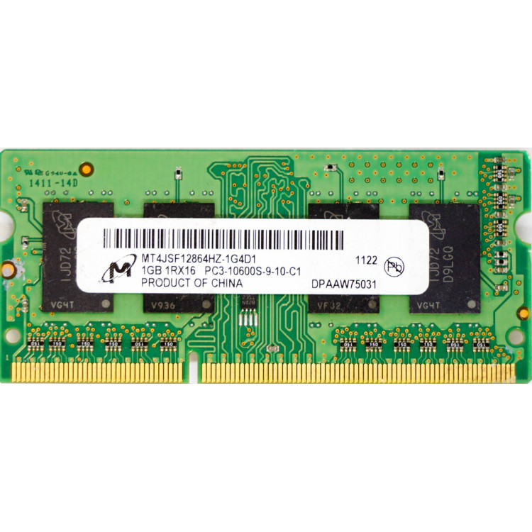 dispatch Middle Orderly Memorie 1GB PC10600, SODIMM DDR3