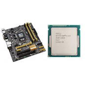 Placa de baza Asus B85M-E, Socket 1150, mATX, Shield, Cooler + Procesor Intel Core i3-4130 3.40GHz, 3 MB Cache, Second Hand Componente PC Second Hand