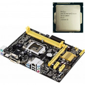 Placa de baza + Procesor - Placa de baza ASUS H81M-P PLUS, Socket 1150, mATX, Shield, Cooler + Procesor Intel Pentium G3220 3.00GHz, Calculatoare Componente PC Second Hand Placa de baza + Procesor