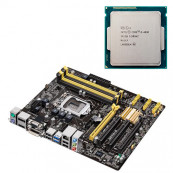 Placa de baza + Procesor - Placa de Baza Asus Q87M-E, Socket 1150 + Procesor Intel Core i5-4690 3.50GHz + Cooler si Shield, Calculatoare Componente PC Second Hand Placa de baza + Procesor