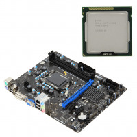 Placa de baza MSI H61M-P25 (B3), Socket 1155, mATX, Shield, Cooler + 8GB DDR3 + Procesor Intel Core i5-2400 3.10GHz