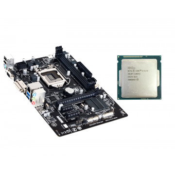 Placa de baza Gigabyte GA-H81M-DS2V, Socket 1150, mATX, Shield, Cooler + Procesor Intel Core i3-4130 3.40GHz, Second Hand Componente PC Second Hand