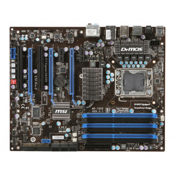 Placa de baza MSI X58 Pro + Procesor Intel Core i7-920 2.66GHz, Socket 1366, Cu Shield, Second Hand Componente Calculator