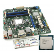 Placa de baza + Procesor - Placa de Baza Intel DQ77MK, Socket 1155, mATX, Shield + Procesor Intel Core i3-3220 + Cooler, Calculatoare Componente PC Second Hand Placa de baza + Procesor