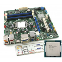 Placa de Baza Intel DQ77MK, Socket 1155, mATX, Shield + Procesor Intel Core i3-3220 + Cooler