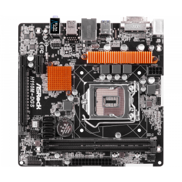 Placa de baza Asrock H110M-DGS, Socket 1151, Form Factor mATX, cu shield + Cooler Intel, Second Hand Componente Calculator