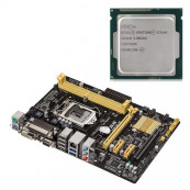 Placa de baza + Procesor - Placa de baza Asus H81M-C, Socket 1150, mATX, Shield, Cooler + Procesor Intel Pentium G3260 3.30GHz, Calculatoare Componente PC Second Hand Placa de baza + Procesor
