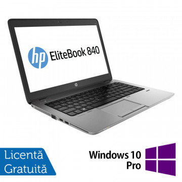 Laptop HP Elitebook 840 G2, Intel Core i5-5200U 2.20GHz, 8GB DDR3, 120GB SSD, 14 Inch + Windows 10 Pro, Refurbished Laptopuri Refurbished