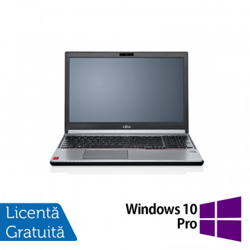Laptop FUJITSU SIEMENS Lifebook E754, Intel Core i5-4200M 2.50GHz, 4GB DDR3, 120GB SSD, DVD-RW, 15.6 Inch, Tastatura Numerica, Fara Webcam + Windows 10 Pro, Refurbished Laptopuri Refurbished