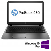 Laptop Refurbished HP ProBook 450 G3, Intel Core i3-6100U 2.30GHz, 8GB DDR3, 256GB SSD, DVD-RW, 15.6 Inch, Tastatura Numerica, Webcam + Windows 10 Pro Laptopuri Refurbished