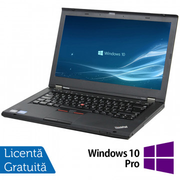 Laptop LENOVO ThinkPad T430, Intel Core i5-3210M 2.50GHz, 4GB DDR3, 120GB SSD, DVD-RW, 14 Inch, Webcam + Windows 10 Pro, Refurbished Laptopuri Refurbished