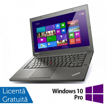 Laptop Lenovo ThinkPad T440, Intel Core i5-4300U 1.90GHz, 8GB DDR3, 240GB SSD, Webcam, 14 Inch + Windows 10 Pro, Refurbished Laptopuri Refurbished