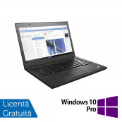 Laptop Refurbished LENOVO ThinkPad T460, Intel Core i5-6300U 2.40GHz, 8GB DDR4, 256GB SSD, 14 Inch HD, Webcam + Windows 10 Pro Laptopuri Refurbished