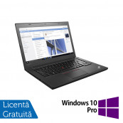 Laptop Refurbished LENOVO ThinkPad T460, Intel Core i3-6100U 2.30GHz, 8GB DDR3, 240GB SSD, 14 Inch, Webcam + Windows 10 Pro Laptopuri Refurbished
