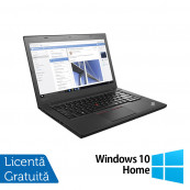 Laptop Refurbished LENOVO ThinkPad T460, Intel Core i3-6100U 2.30GHz, 8GB DDR3, 480GB SSD, 14 Inch, Webcam + Windows 10 Home Laptopuri Refurbished