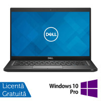 Laptop Refurbished DELL Latitude 7390, Intel Core i5-8250U 1.60 - 3.40GHz, 8GB DDR4, 256GB SSD M.2, 13.5 Inch Full HD, Webcam + Windows 10 Pro