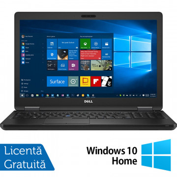 Laptop Dell Latitude E5580, Intel Core i5-7300U 2.60GHz, 8GB DDR4, 256GB SSD M.2, Full HD, Webcam, 15.6 Inch + Windows 10 Home, Refurbished Laptopuri Refurbished 1