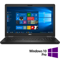 Laptop Refurbished Dell Latitude 5580, Intel Core i5-7200U 2.50GHz, 8GB DDR4, 256GB SSD, 15.6 Inch Full HD, Tastatura Numerica + Windows 10 Pro