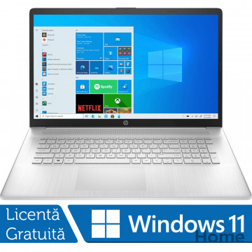 Laptop Nou HP 17-CN0268, Intel Core i7-1165G7 1.20-4.70GHz, 8GB DDR4, 256GB SSD, 17.3 Inch Full HD, Windows 11 Home, Natural Silver Laptopuri 1